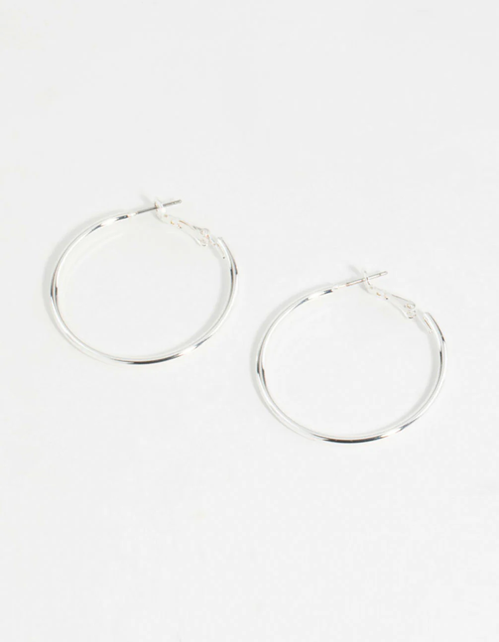 Silver Mixed Size Hoop Earrings 2-Pack - Image 2