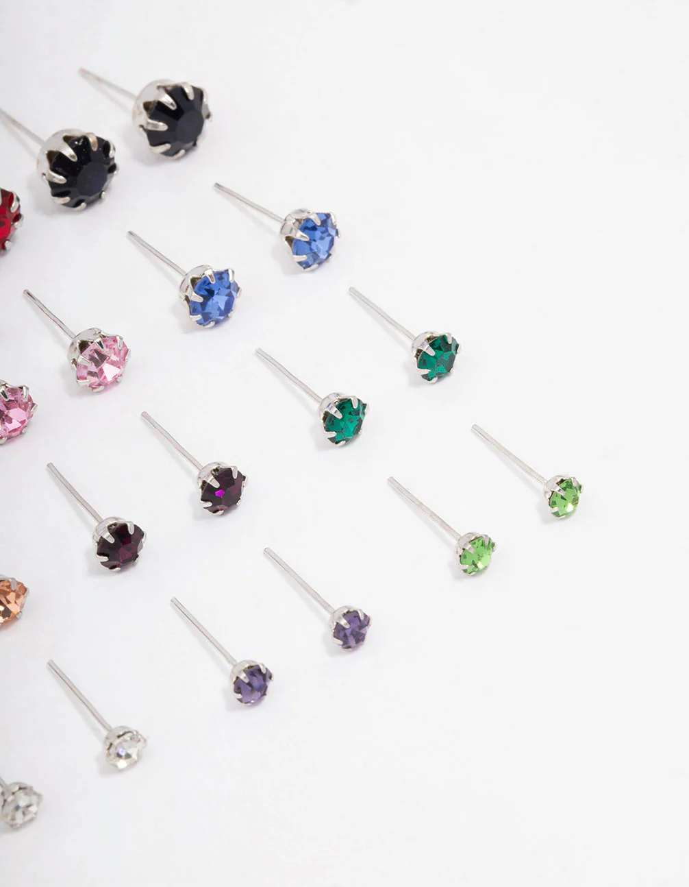 Silver Multi Diamante Earring 12-Pack - Image 3