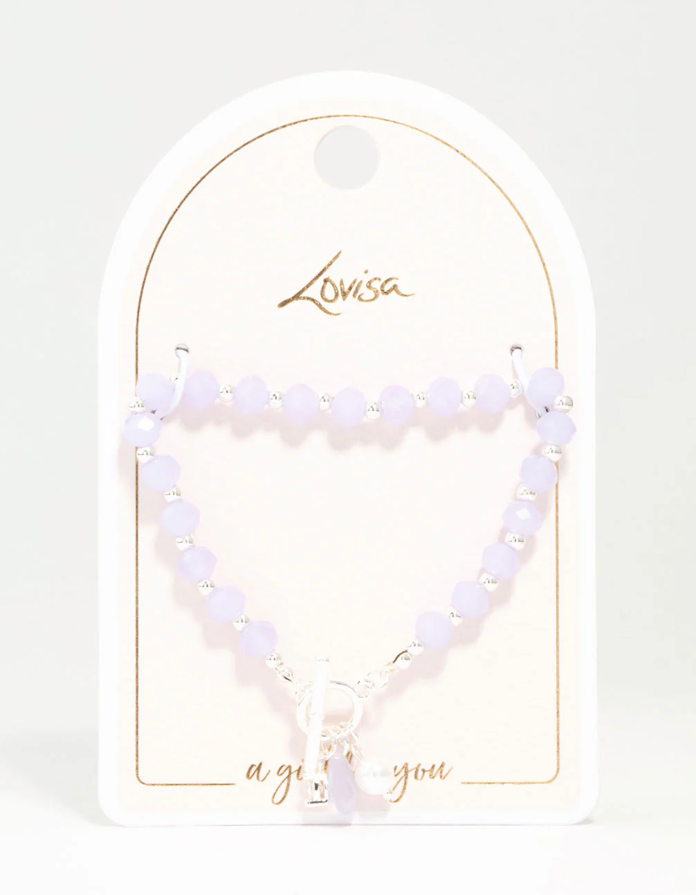 Silver Pearl & Diamante Beaded T&O Bracelet - Image 3