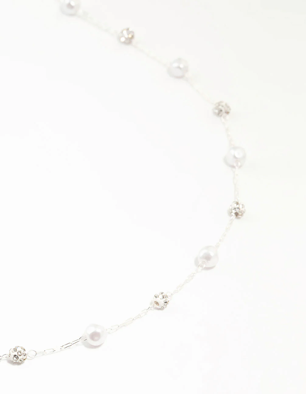 Silver Pearl & Diamante Station Waist Chain - Image 2