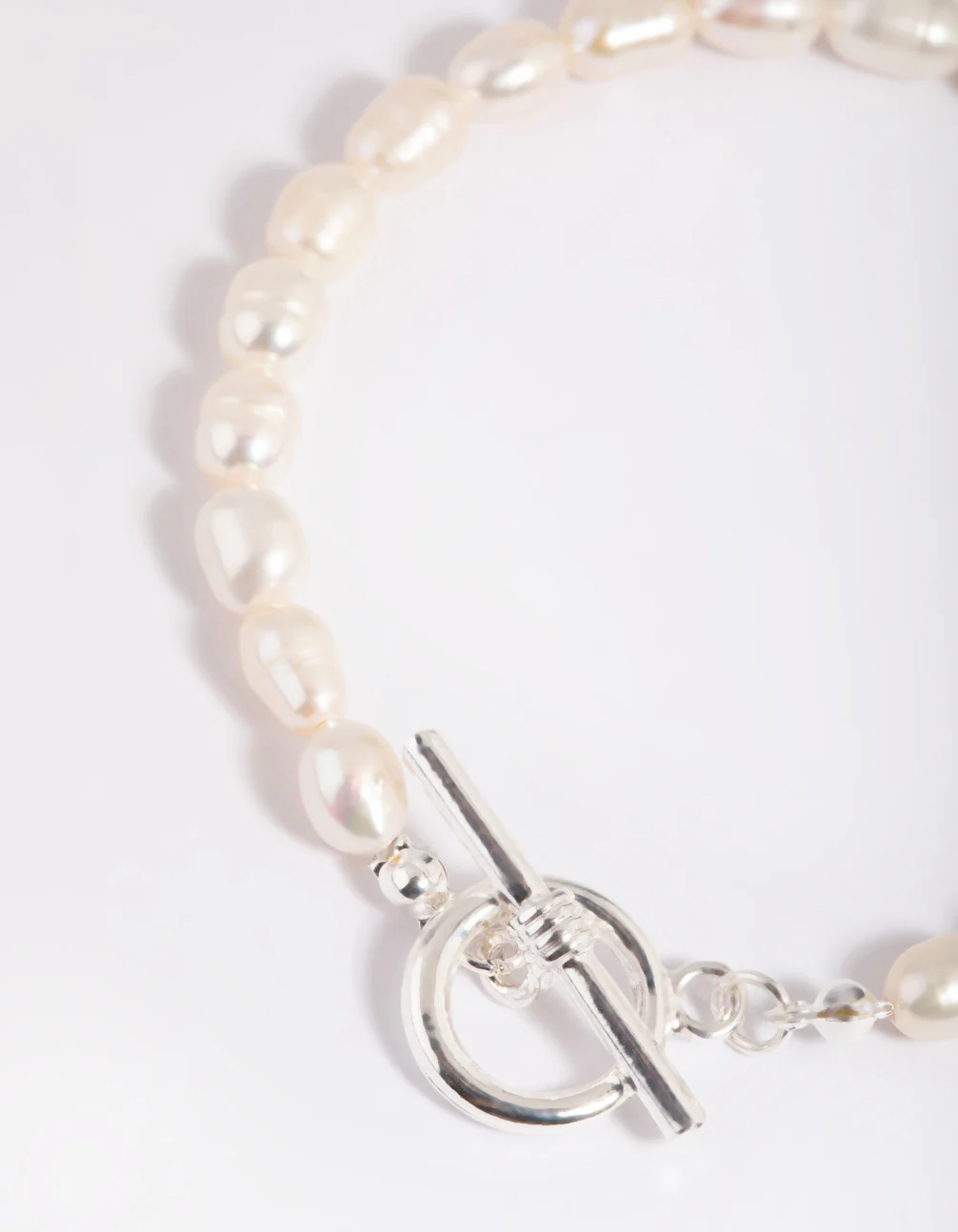 Silver Plated Pearl T & O Bracelet - Image 6