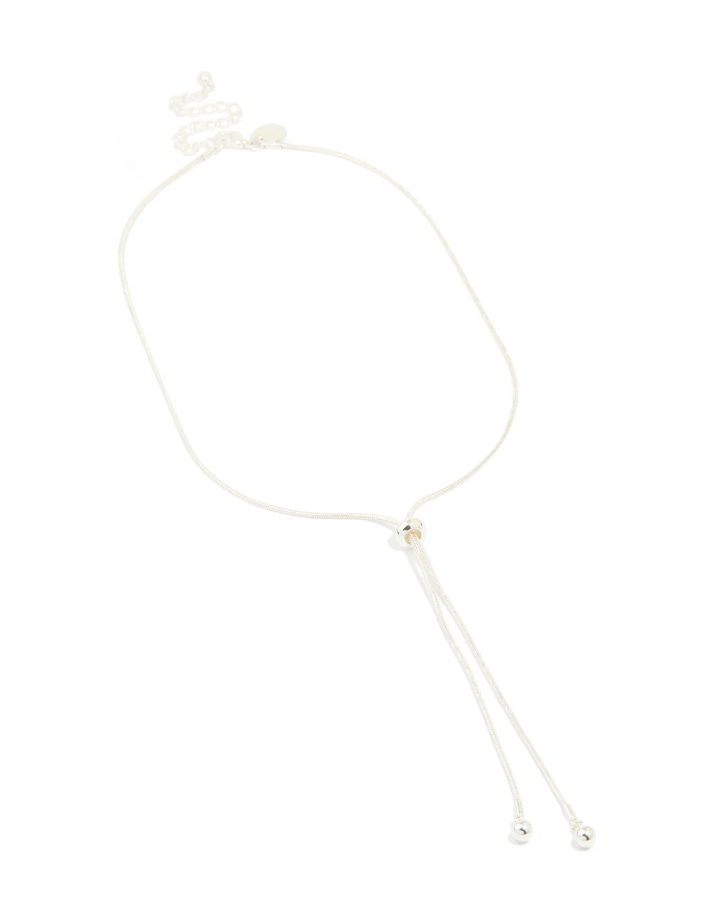 Silver Plated Adjustable Toggle Y-Necklace - Image 4