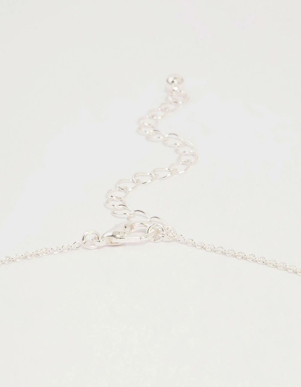 Silver Plated Brass Cubic Zirconia Pavé Bow Pendant Necklace - Image 3