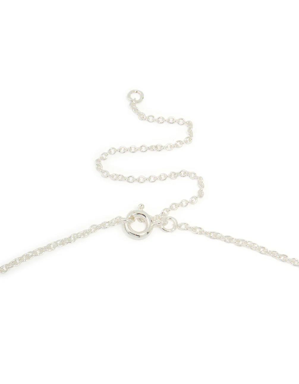 Silver Plated Brass Thin Twisted Chain Necklace - Image 3