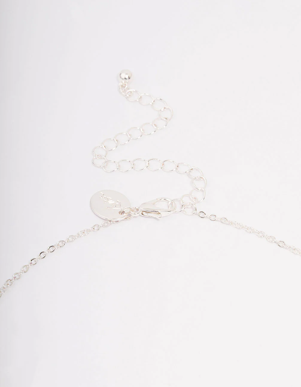 Silver Plated Cubic Zirconia Baguette Cross Pendant Necklace - Image 3