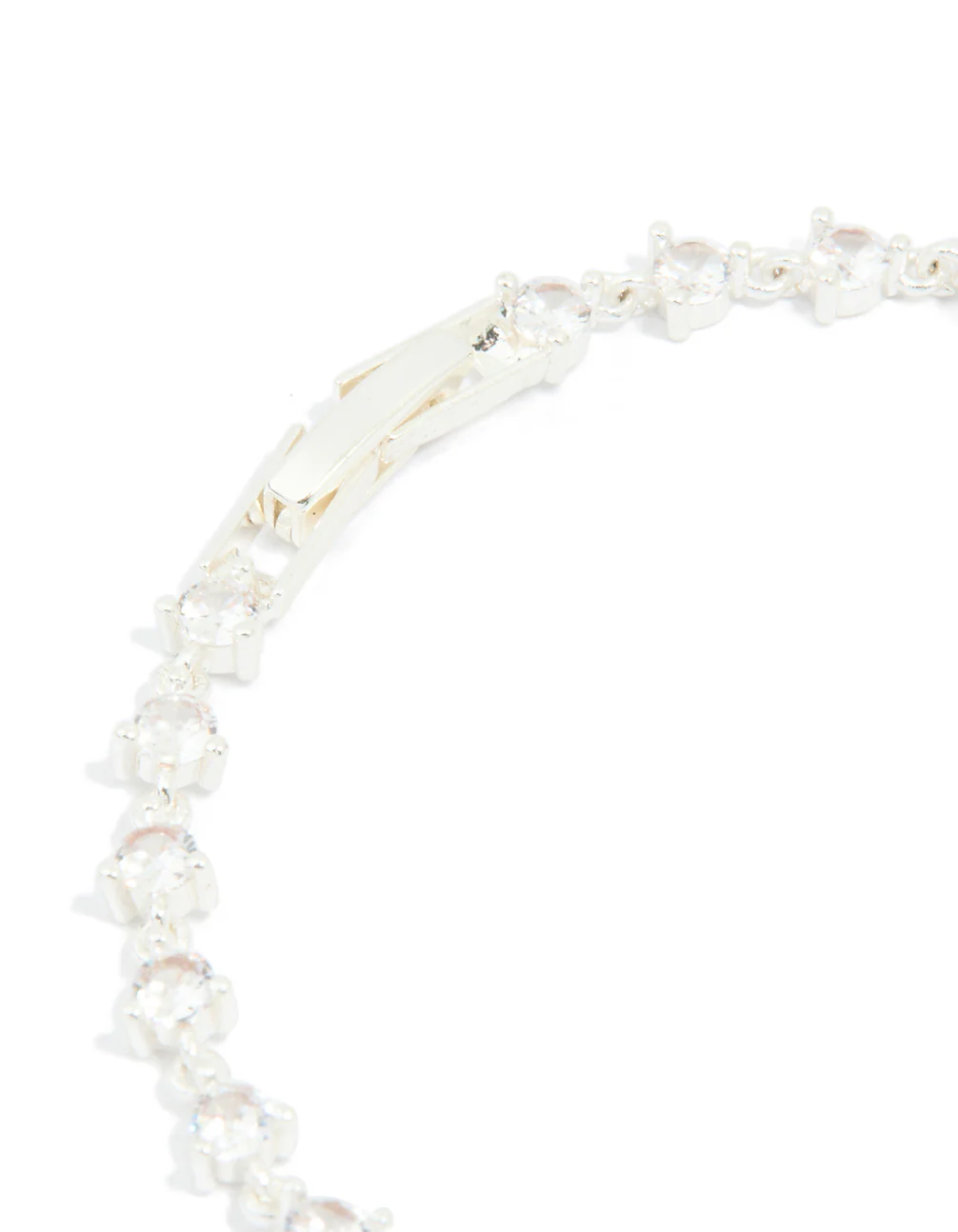Silver Plated Cubic Zirconia Circular Tennis Bracelet - Image 5