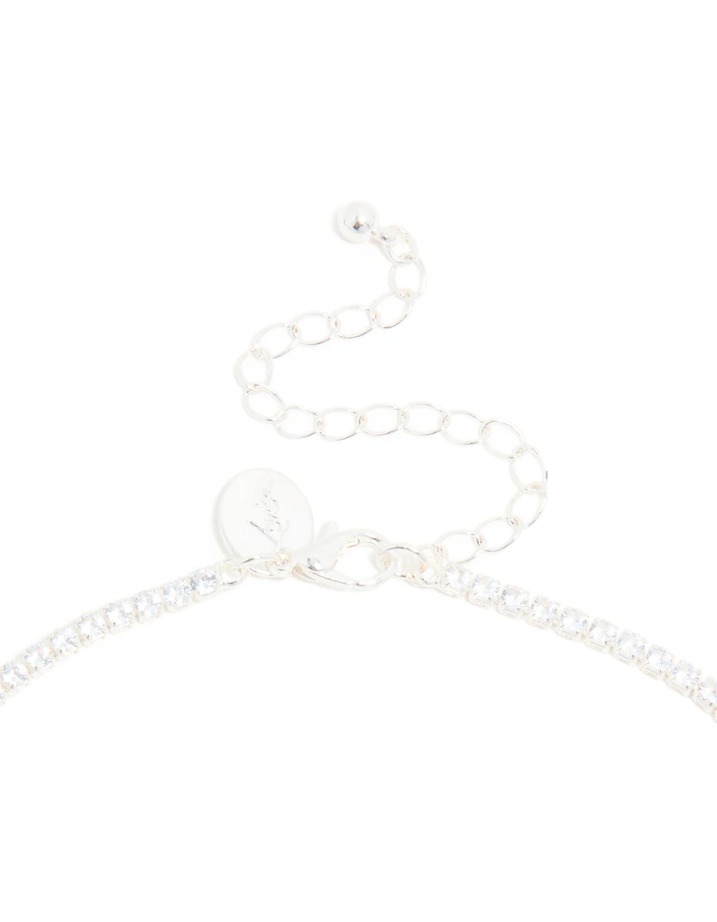 Silver Plated Cubic Zirconia Dazzling Pear Statement Necklace - Image 5