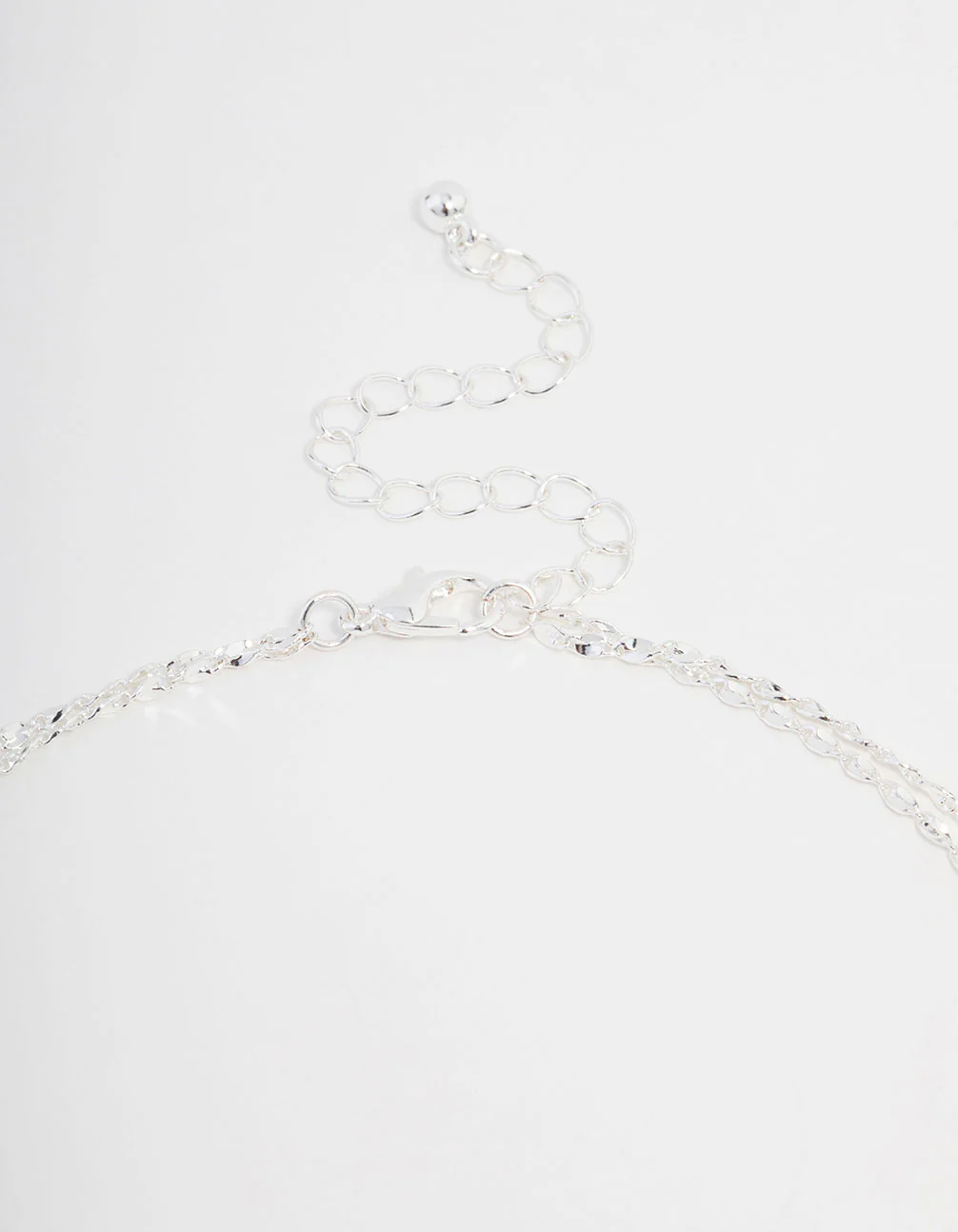 Silver Plated Cubic Zirconia Fine Cross Necklace 2-Pack - Image 3