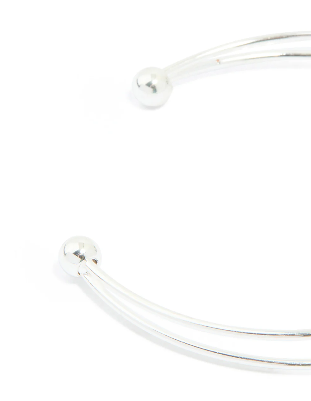 Silver Plated Cubic Zirconia Layered Pear Wrist Cuff - Image 5