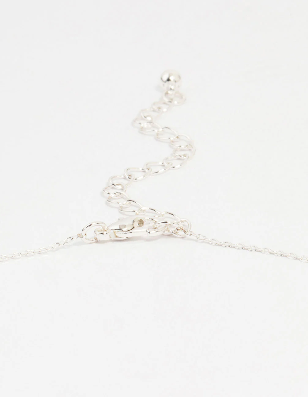 Silver Plated Cubic Zirconia Mini Cross Pendant Necklace - Image 5