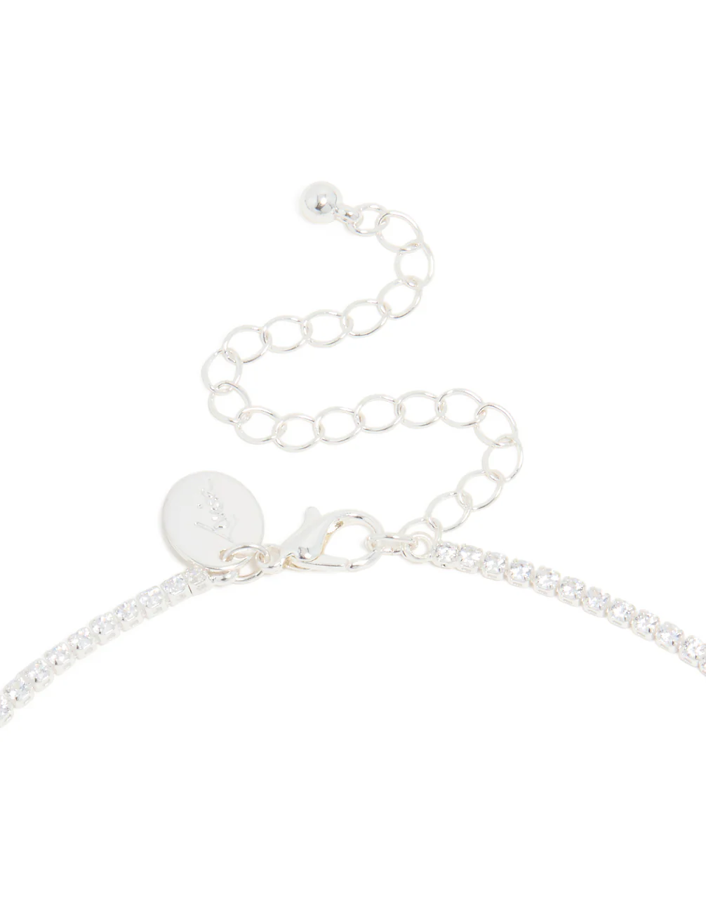 Silver Plated Cubic Zirconia Mini Marquise Drops Necklace & Earrings Set - Image 3