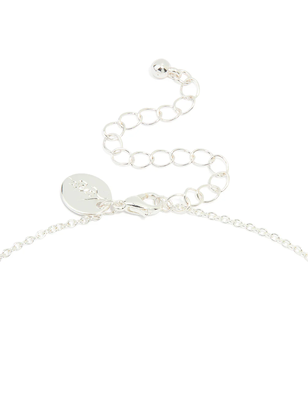 Silver Plated Cubic Zirconia Small Pebble Pendant Necklace - Image 5