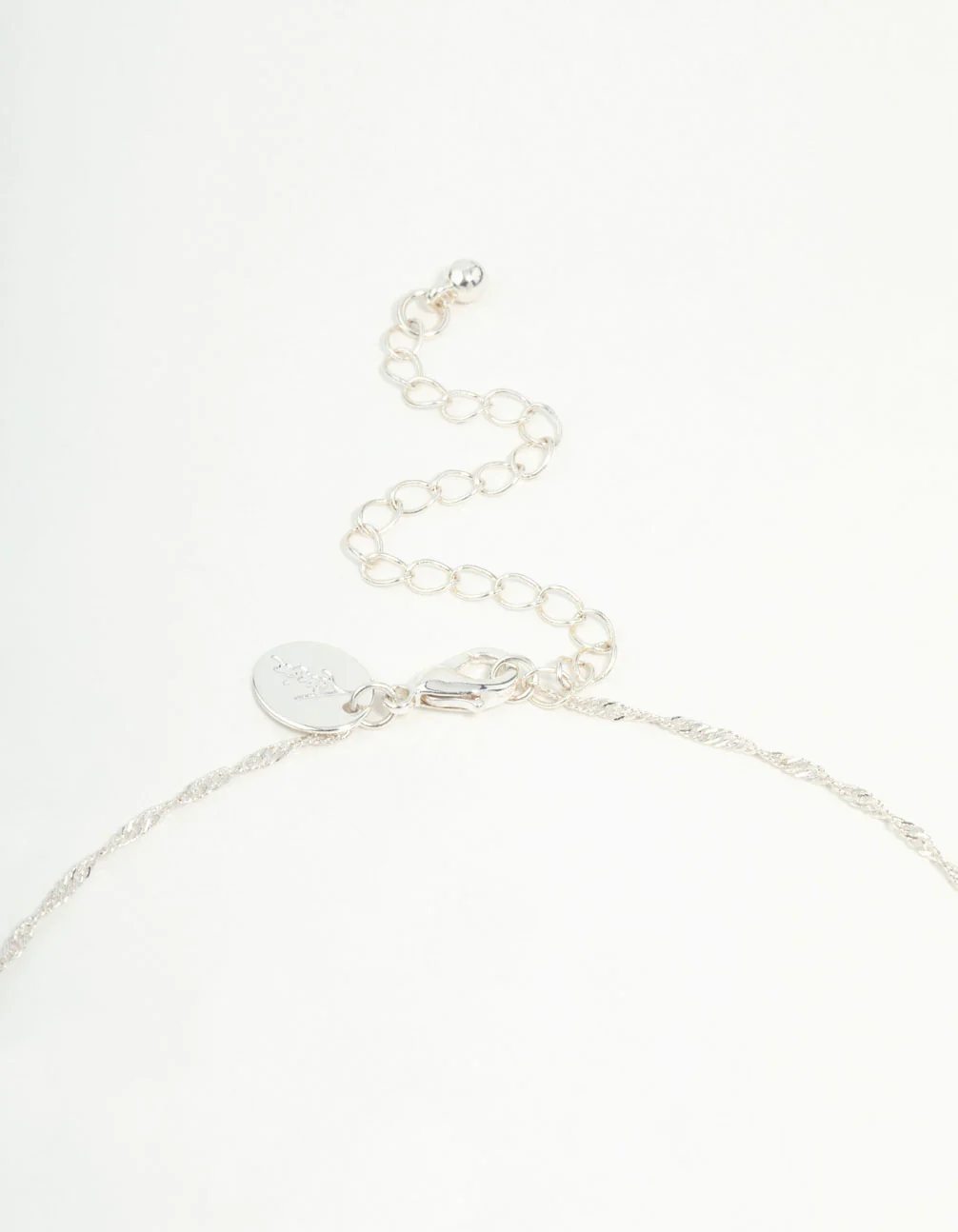Silver Plated Cubic Zirconia Snowflake Cross Necklace - Image 3