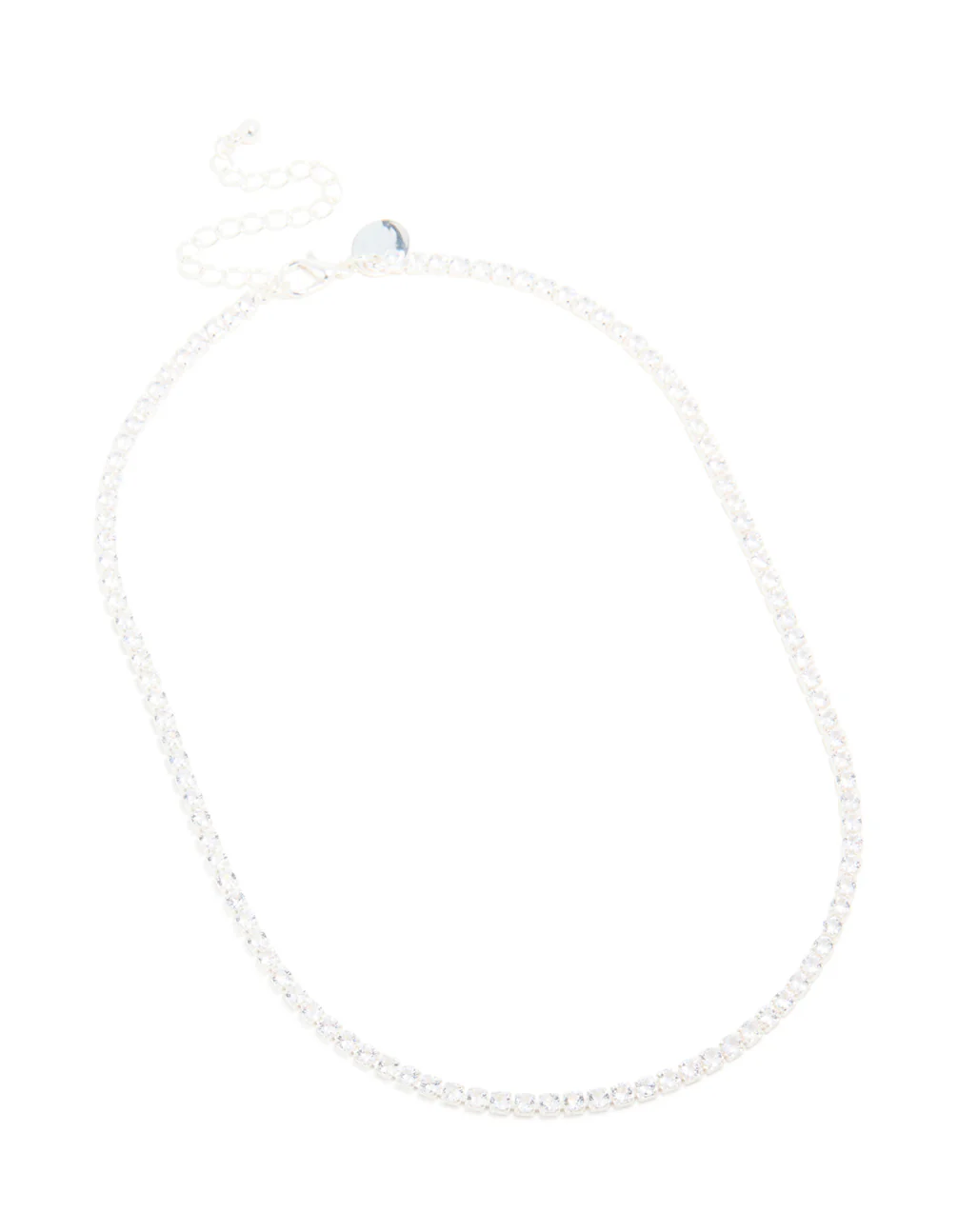 Silver Plated Cubic Zirconia Tennis Necklace - Image 4