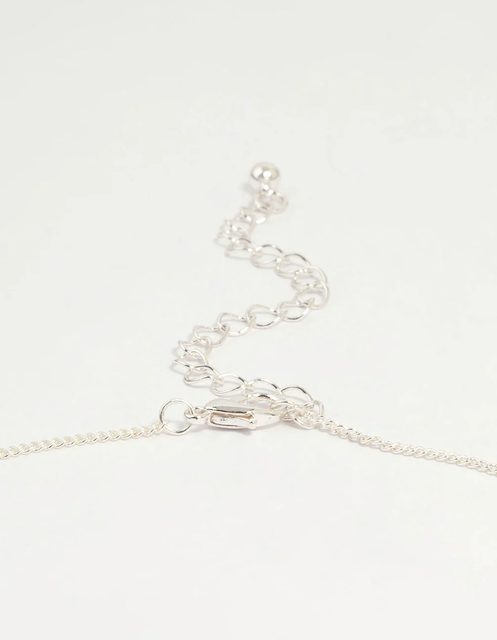 Silver Plated Diamante Rose Cross Pendant Necklace - Image 5