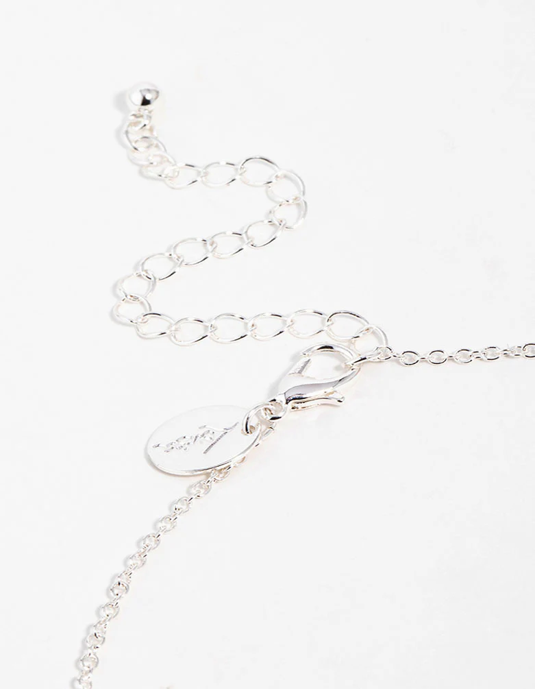 Silver Plated Heart & Cross Pendant Necklace - Image 5