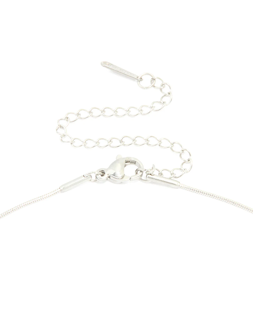 Silver Plated  Large Pebble Pendant Necklace - Image 5