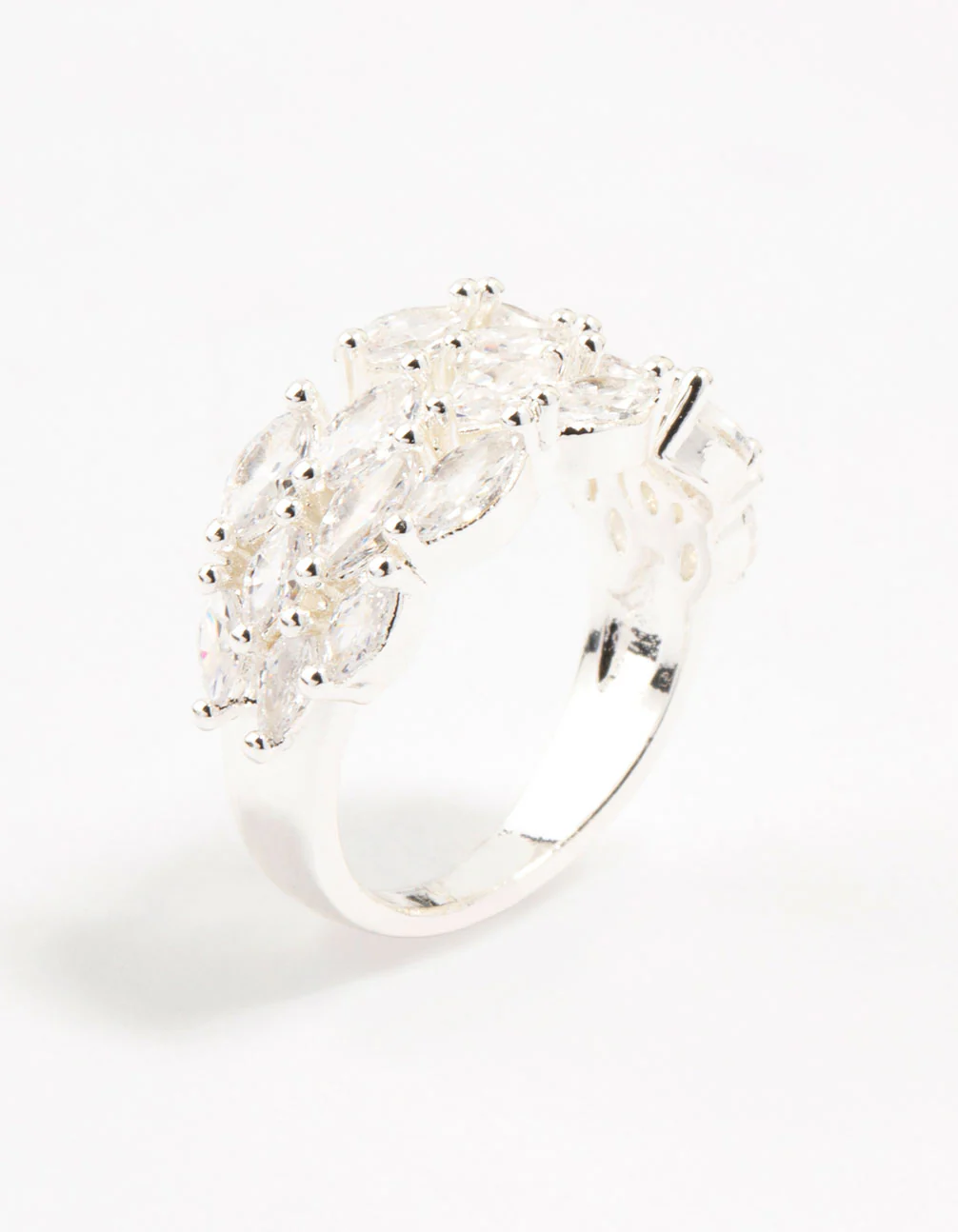 Silver Plated Cubic Zirconia Open Wrapped Ring - Image 2