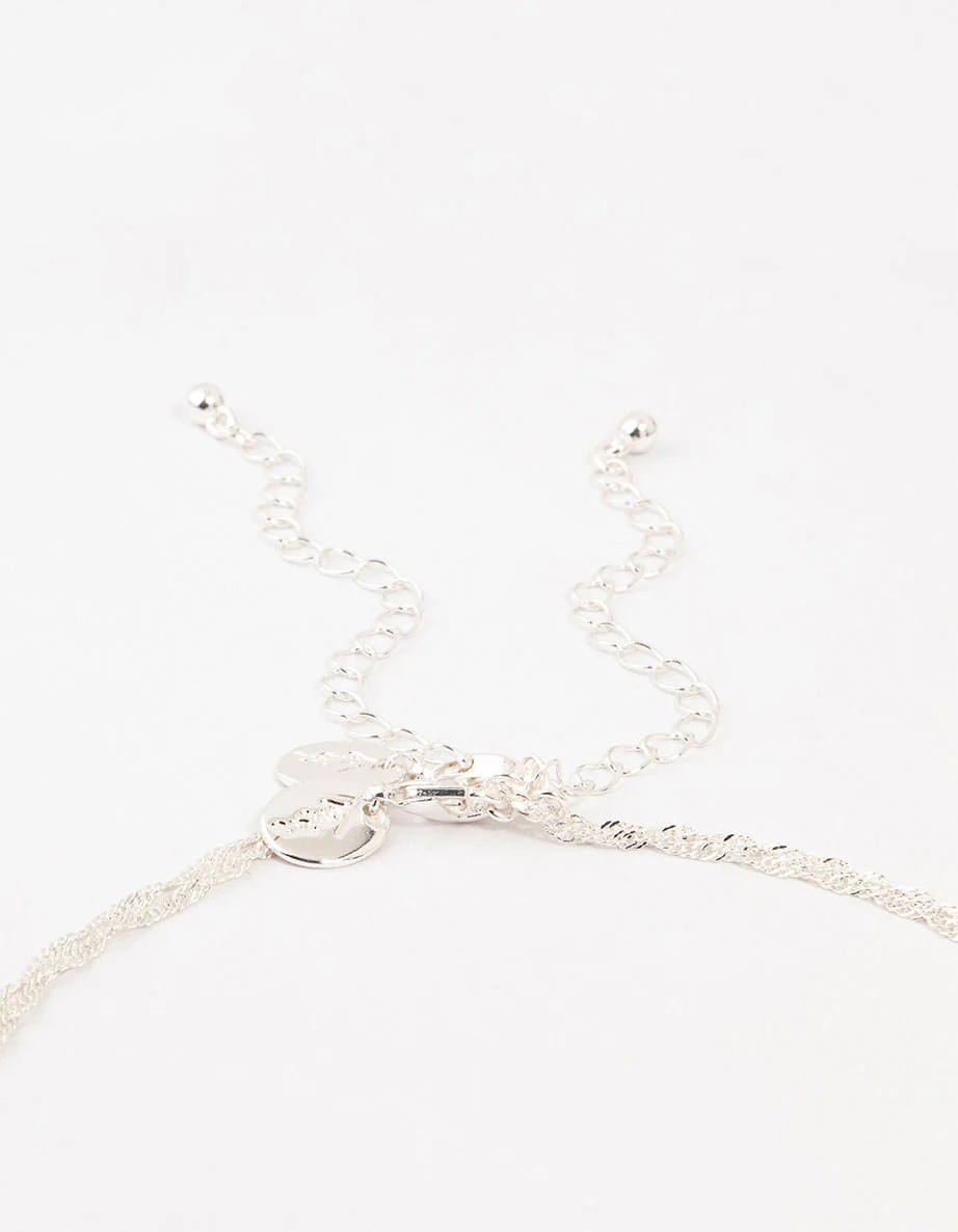 Silver Plated Mary Hammered Cross Necklaces 2-Pack - Image 3