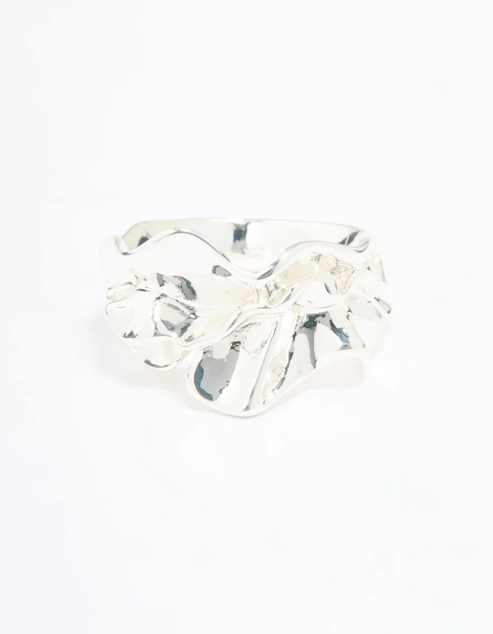 Silver Plated Molten Band Ring - Image 3