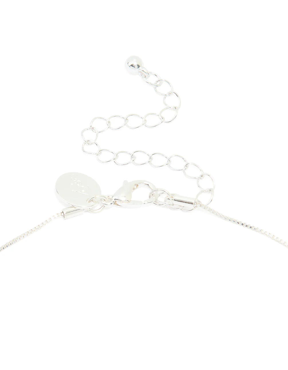 Silver Plated Molten Pebble Pendant Necklace - Image 5