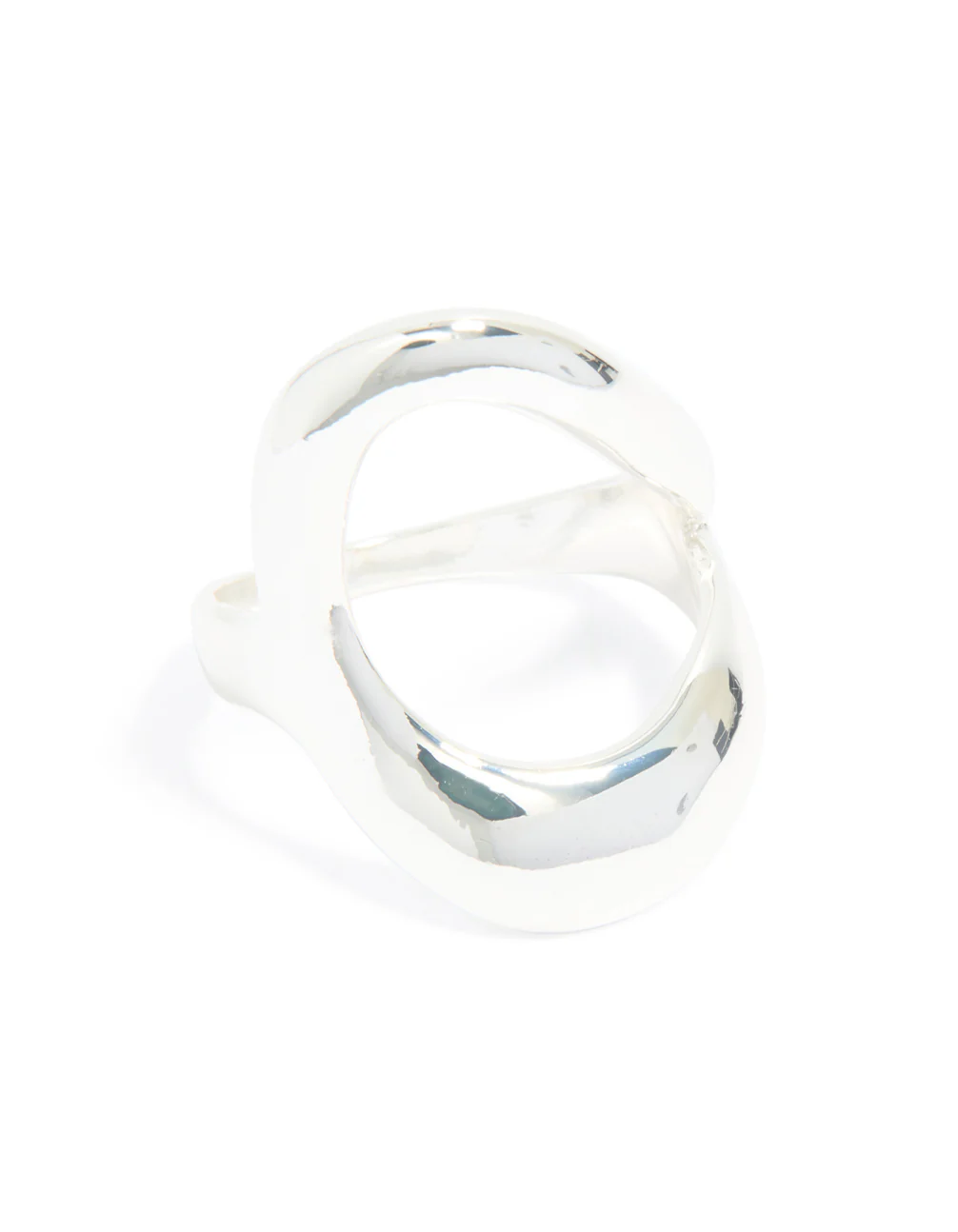 Silver Plated Open Triangle Ring - Image 2
