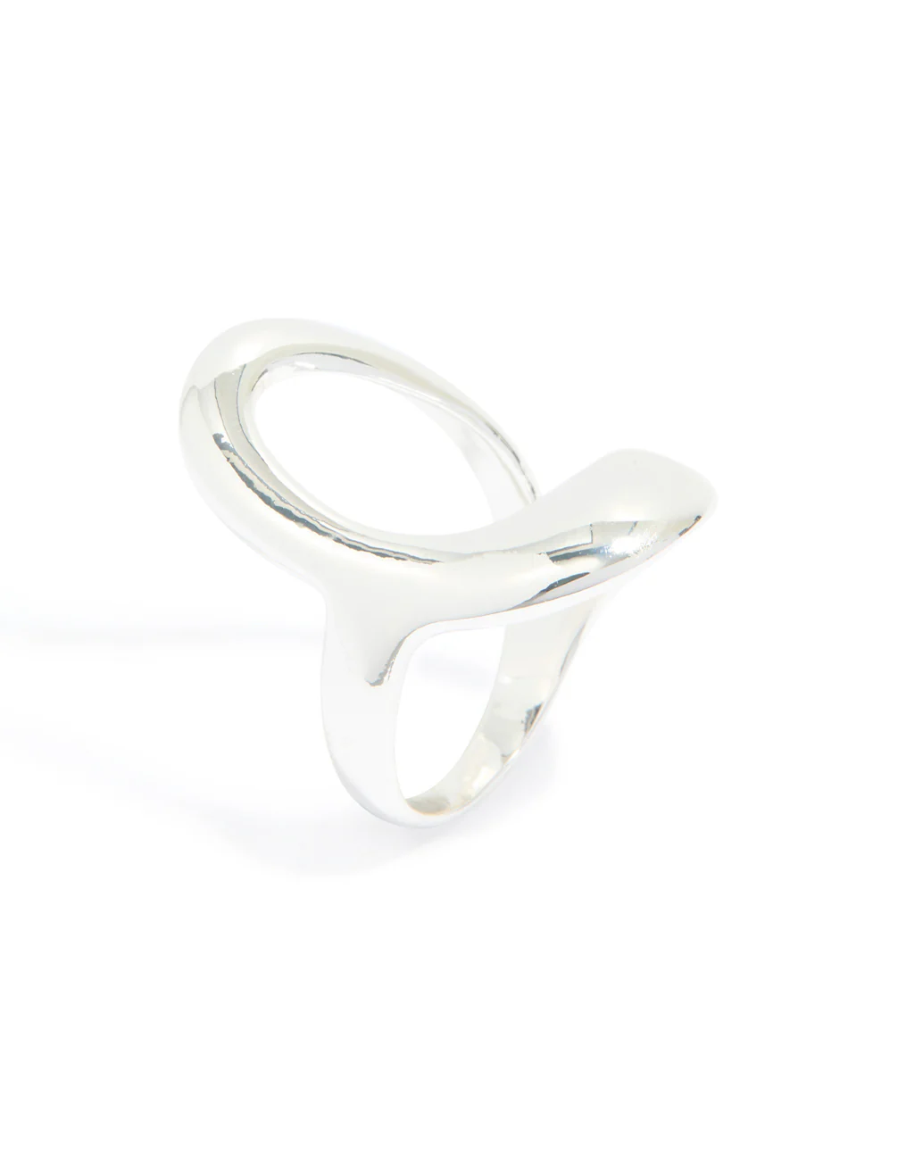Silver Plated Open Triangle Ring - Image 4
