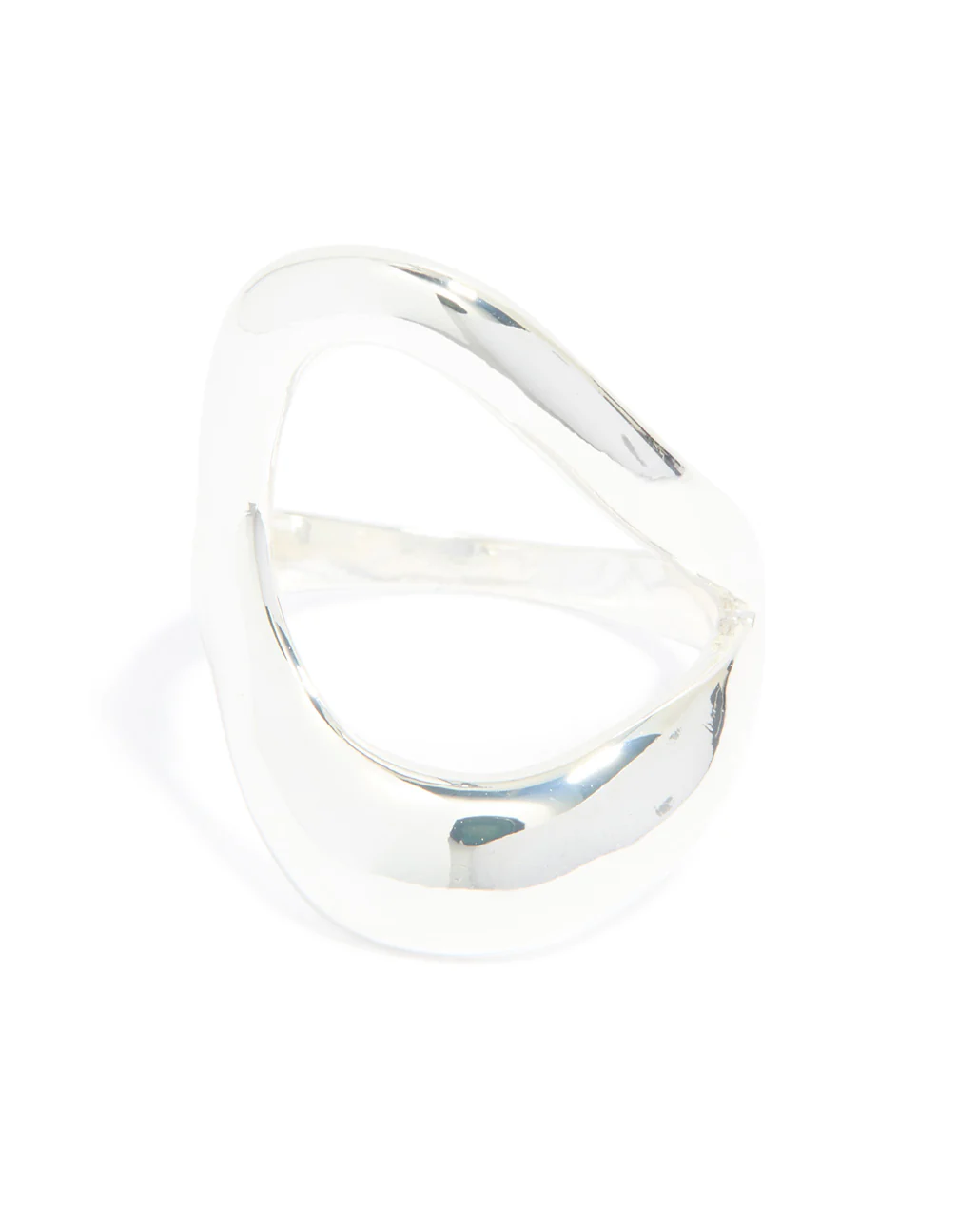 Silver Plated Open Triangle Ring - Image 5