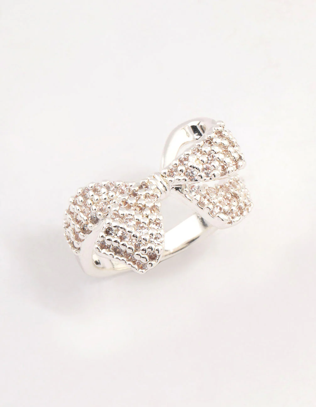 Silver Plated Precious Bow Ring - Image 4