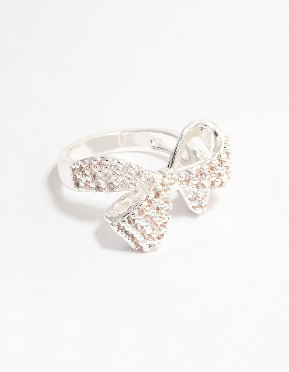 Silver Plated Precious Bow Ring - Image 6