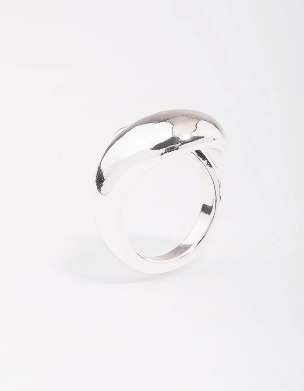 Silver Plated Puffy Cocktail Ring - Image 2