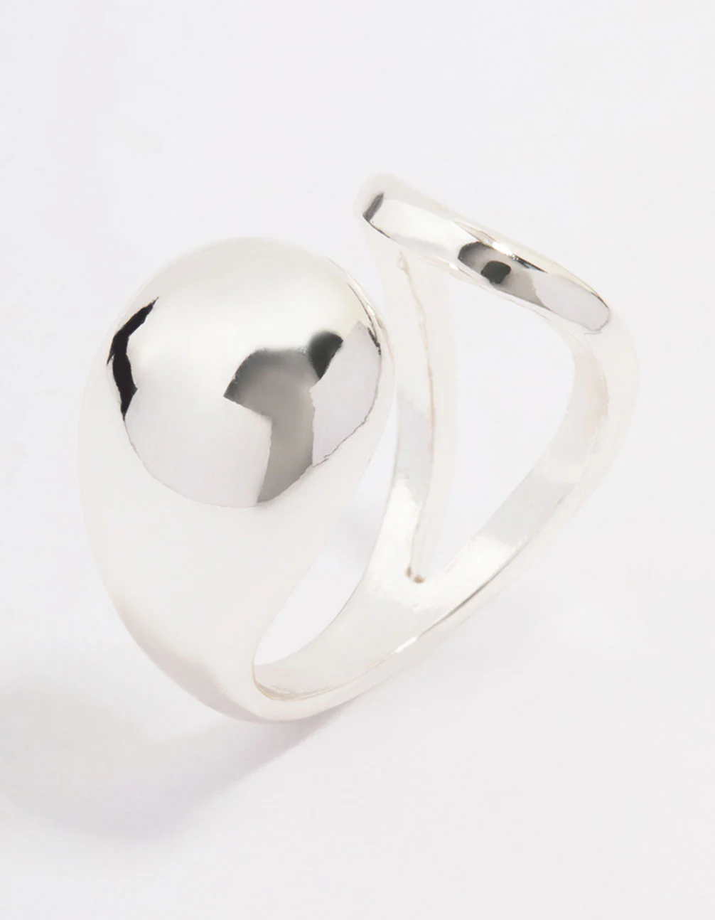 Silver Plated Puffy Open Wrap Ring - Image 2