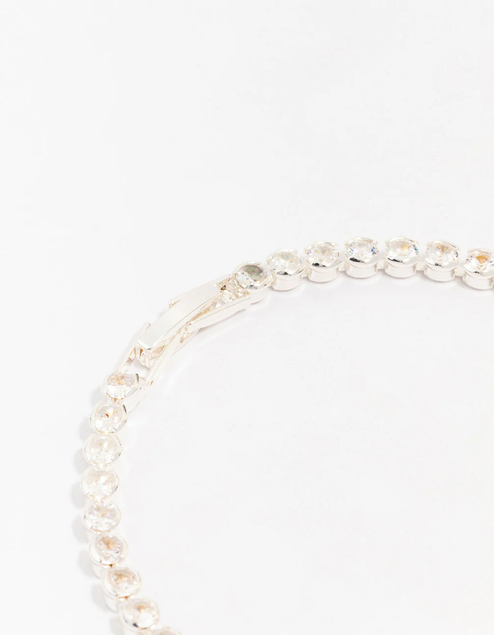 Silver Plated Brass  Single Classic Tennis Bracelet - Image 3