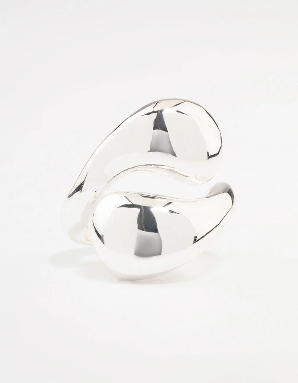Silver Plated Stacked Swirl Ring - Image 3