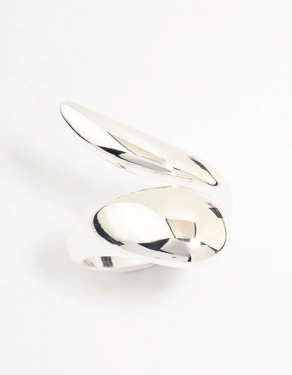 Silver Pointed Swoop Ring - Image 2