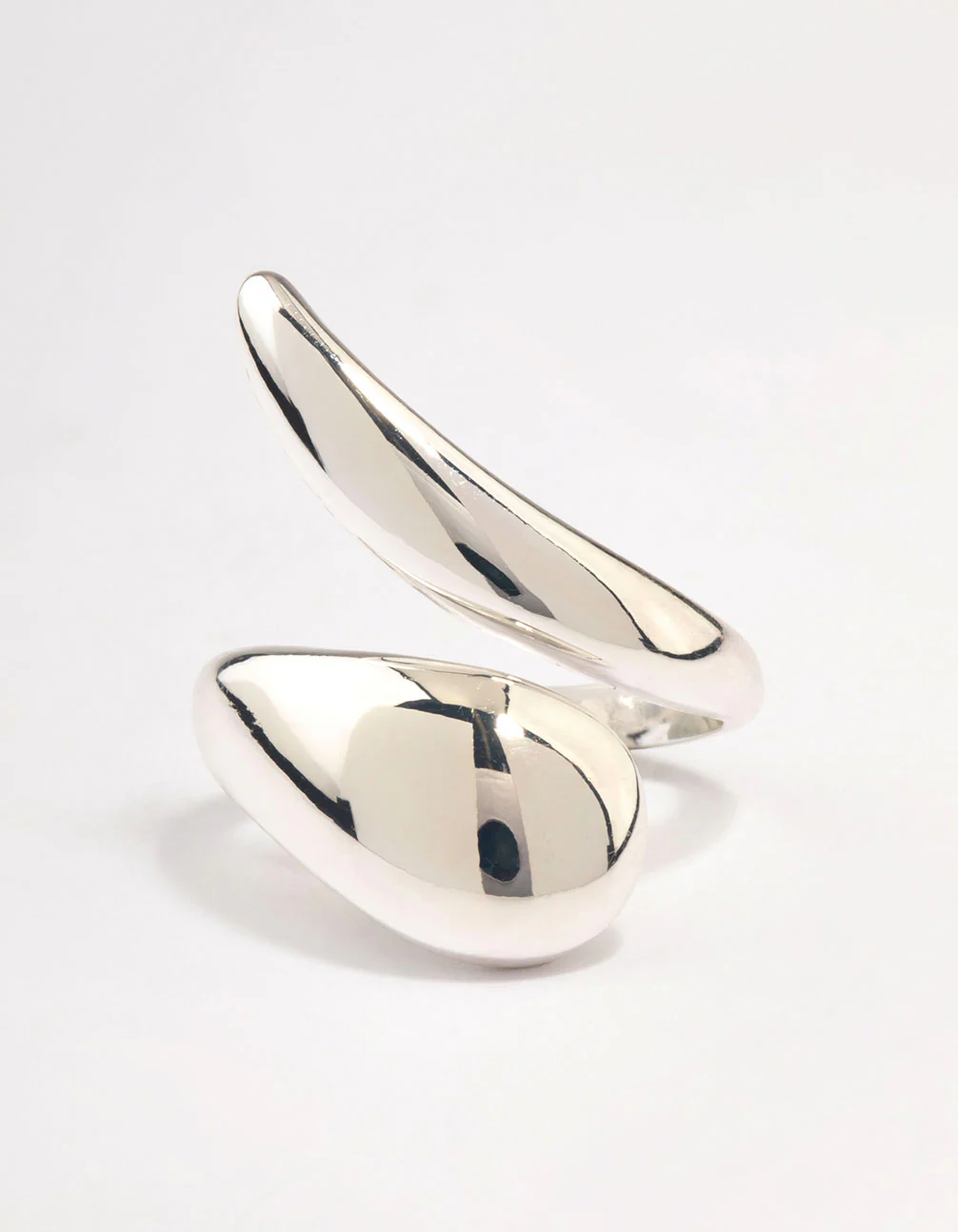 Silver Pointed Swoop Ring - Image 3