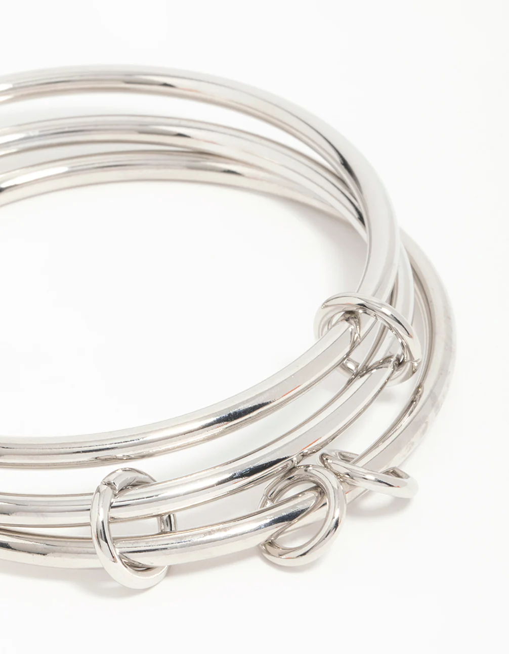 Silver Rondell Layered Bangle - Image 2