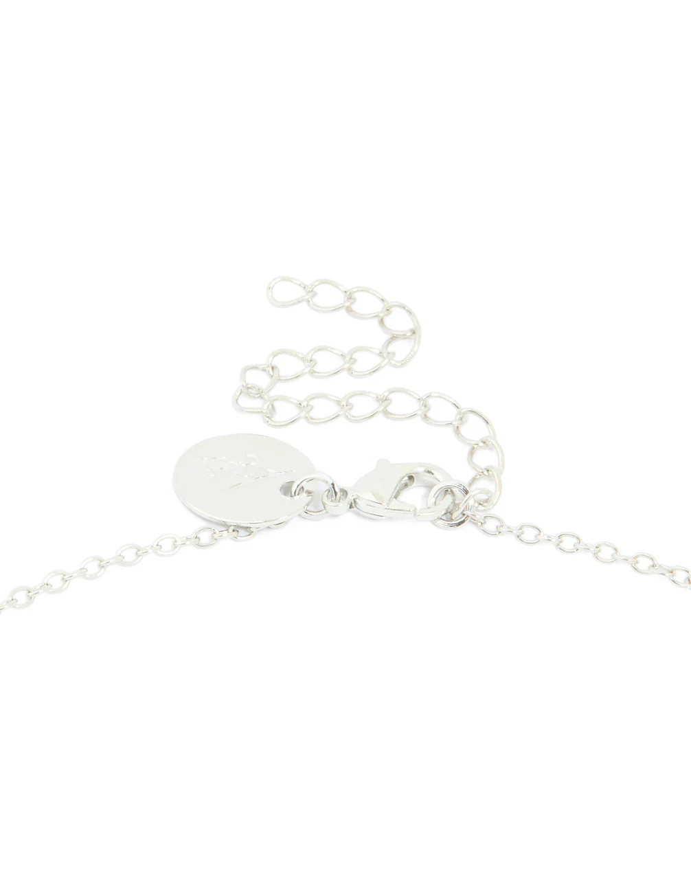 Silver Round Cubic Zirconia Cross Pendant Necklace - Image 5