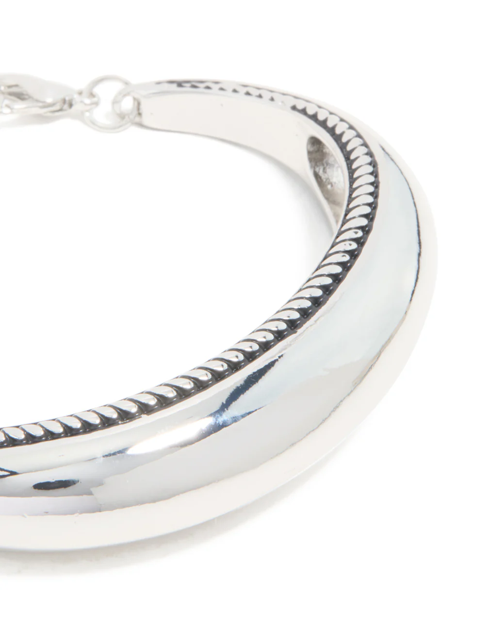 Silver Rounded Bar Bracelet - Image 2