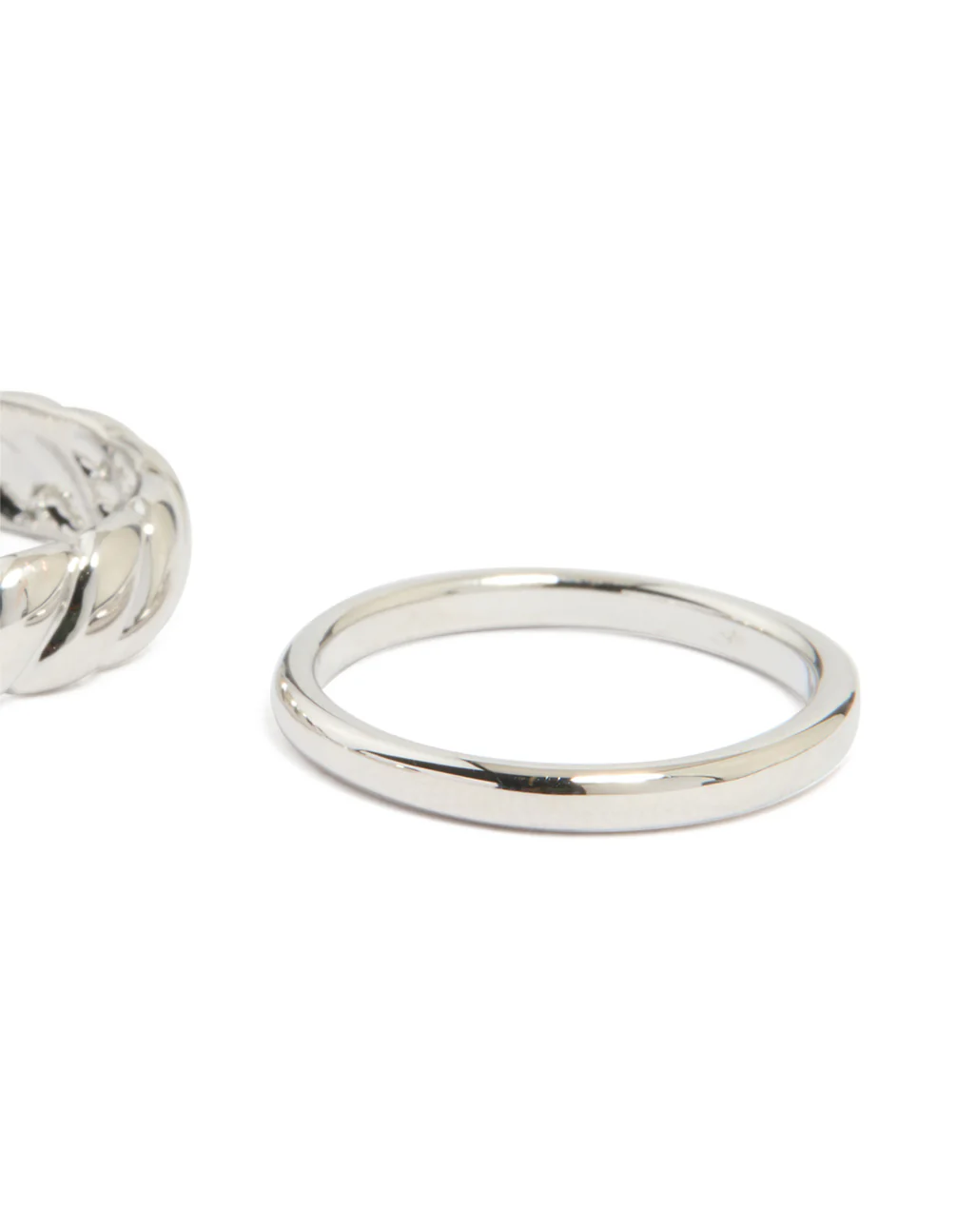 Silver Signet & Twist Rings 5-Pack - Image 3