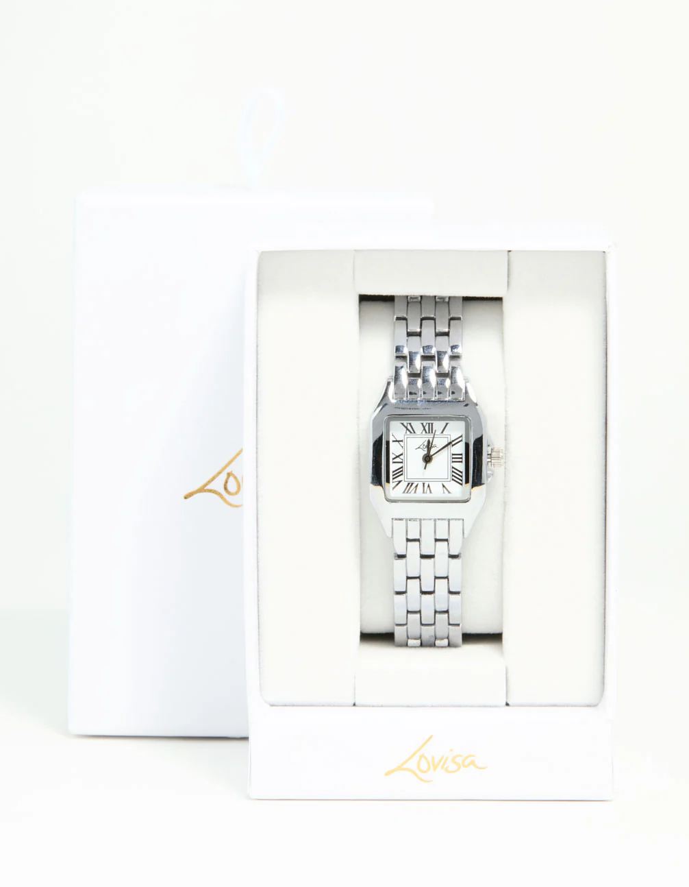 Silver Small Vintage Square Watch - Image 3