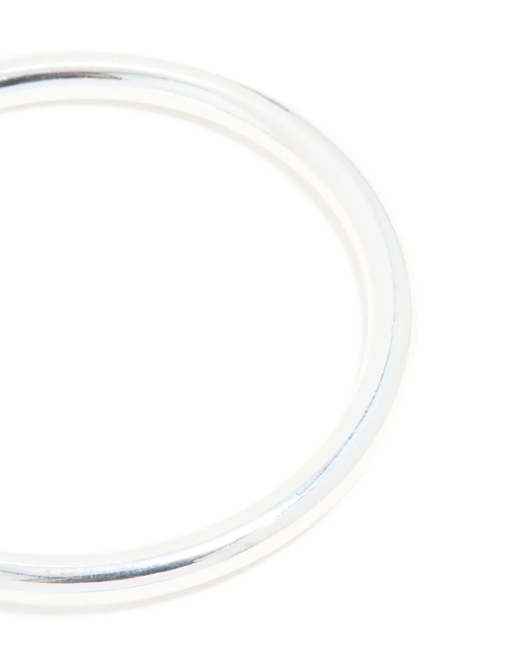 Silver Smooth Thick Bangle - Image 2