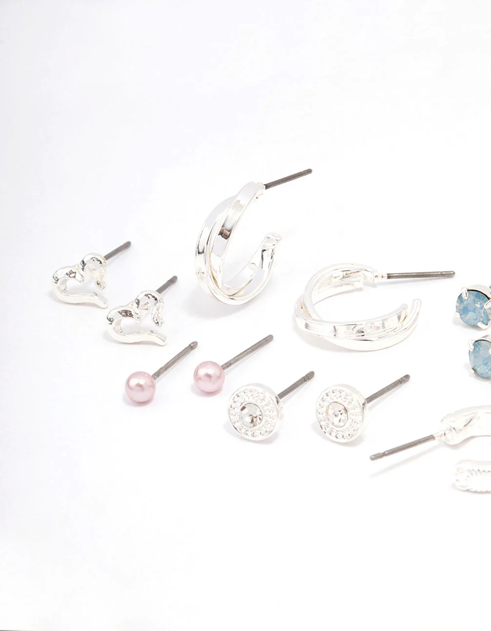 Silver Star & Heart Earring 8-Pack - Image 2