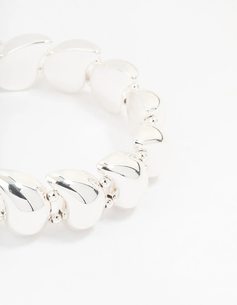 Silver Teardrop Stretch Bracelet - Image 2