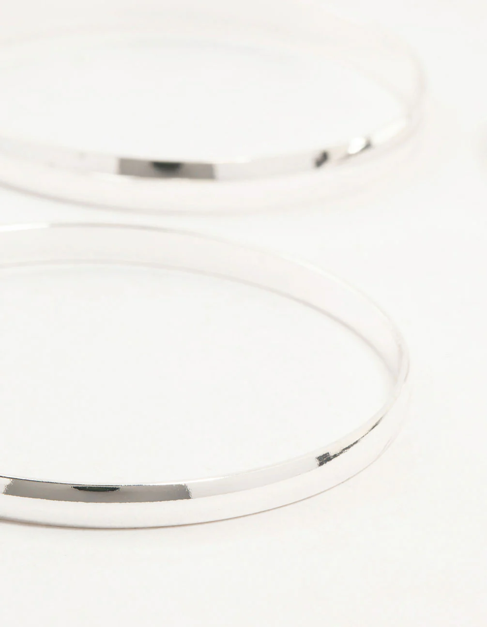 Silver Thick Bangles 3-Pack - Image 2