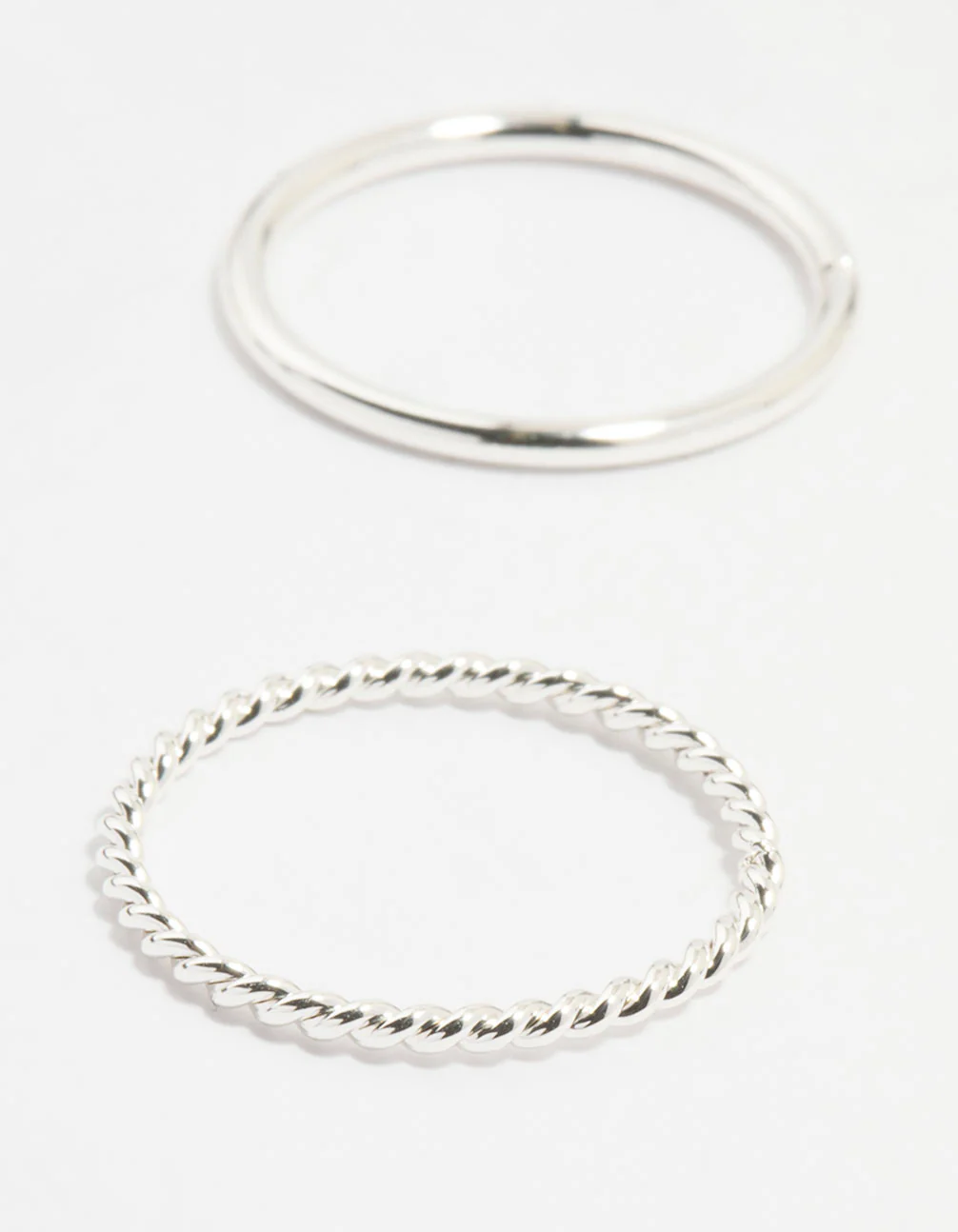 Silver Thick Simple Stacking Rings 12-Pack - Image 2
