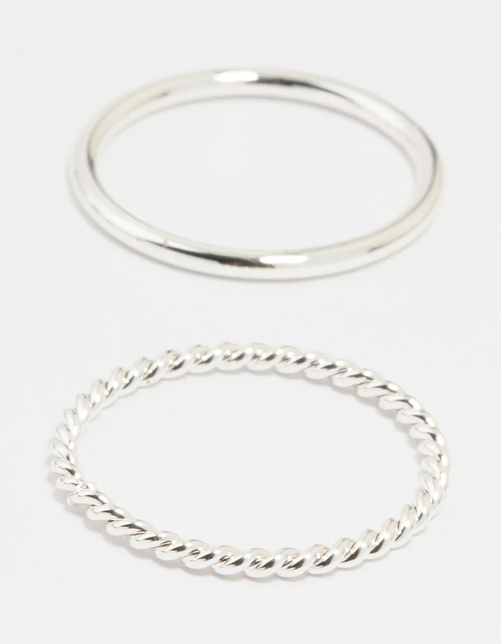 Silver Thick Simple Stacking Rings 12-Pack - Image 3