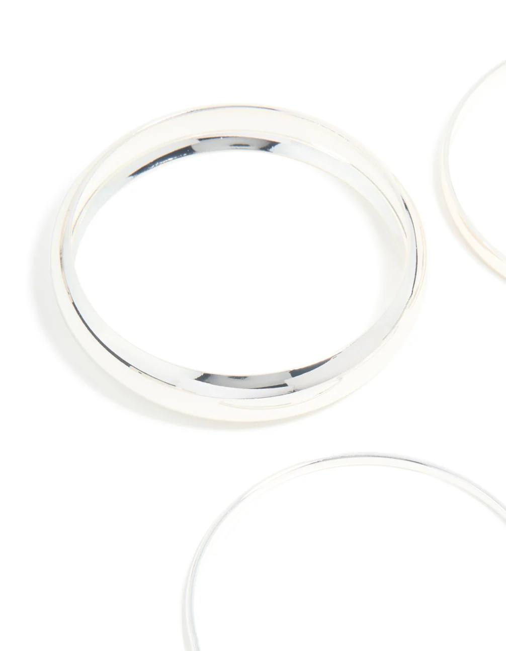 Silver Thick & Thin Bangles 4-Pack - Image 2