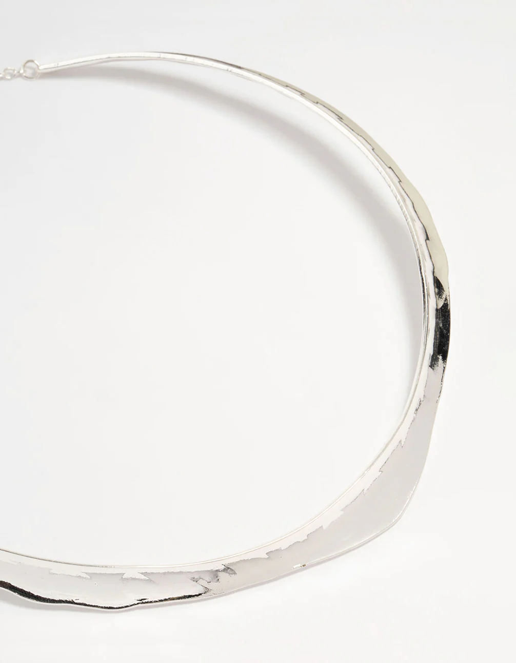 Silver Thin Choker Necklace - Image 4