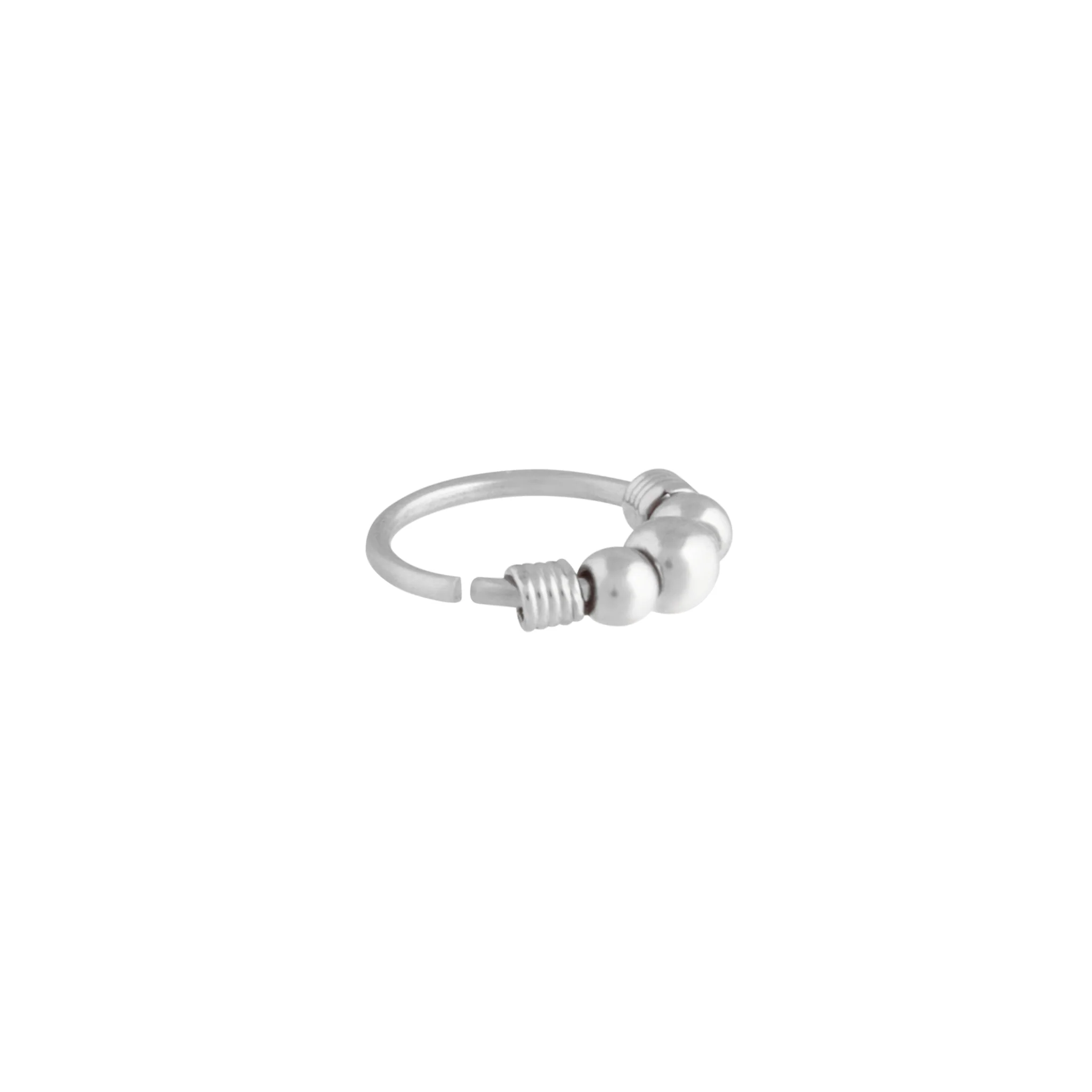Silver Surgical Steel Trio Ball Earrings - Image 2